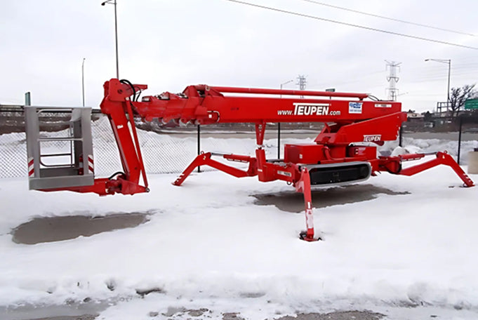 Nacelle 30m Teupen : la nacelle araignée compacte pour une stabilité et une agilité incomparables